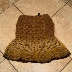 Axcess a Liz Claiborne company Brown Patterned Women's Skirt